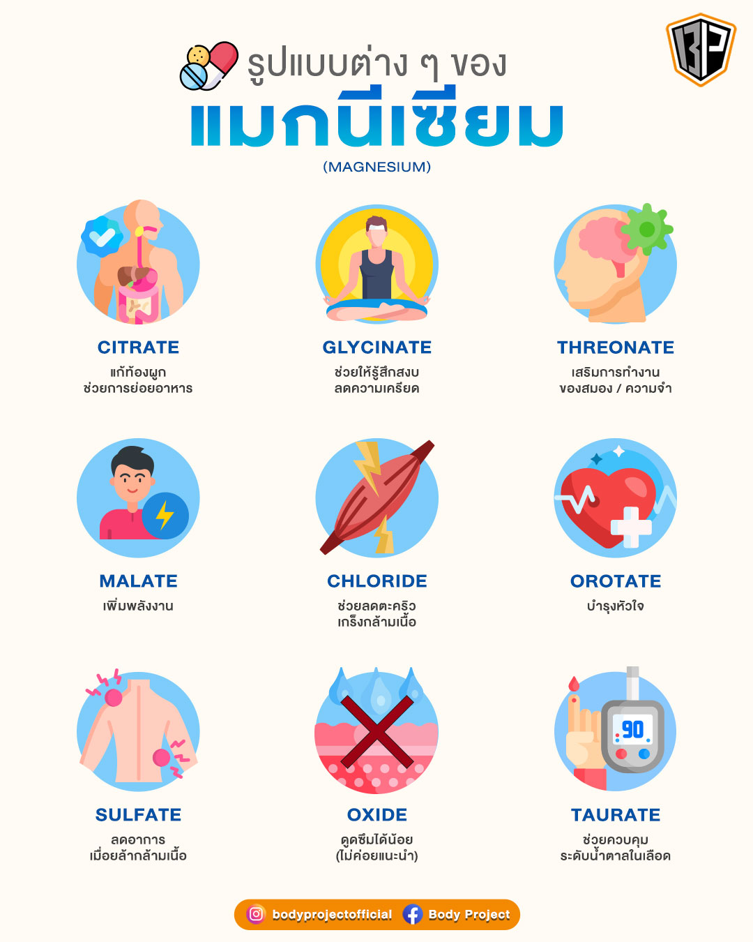 รูปแบบต่างๆของแมกนีเซียม